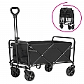 Zahradní vozík, skládací, černá, KARIL