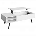 Konferenční stolek, bílá, ARALYN