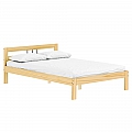 Postel s roštem, přírodní, borové dřevo, 140x200, JONA