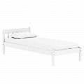 Postel s roštem, bílá, borové dřevo, 90x200, MAVIL