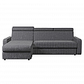 Rohová sedací souprava, šedá, levá, MORA ROH