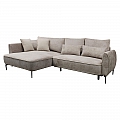 Rohová sedací souprava, šedobéžová Taupe, levá, MURIEL ROH