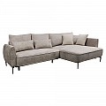 Rohová sedací souprava, šedobéžová Taupe, pravá, MURIEL ROH