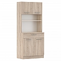 Čtyřdveřový kredenc, dub sonoma, DOMIS NEW