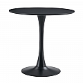 Jídelní stůl, černá, průměr 80 ??cm, REVENTON NEW
