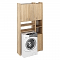 Skříňka nad pračku s regálem, dub sonoma, MIRALI