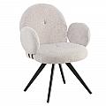 Otočná židle, světle šedá/černá, VASALA