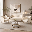 Designový 2-sed, béžová Velvet látka/gold chrom-zlatý, BAGY