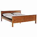 Postel, borovicové dřevo v odstínu dub, 180x200, PROVO NEW