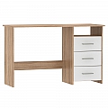 PC stůl, dub sonoma/bílá, LARISTOTE NEW