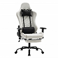 Kancelářské/herní křeslo, bílá/černá, PAPIBAS