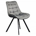 Jídelní židle, tmavě šedá Velvet látka/ černá, SAMIRA