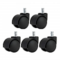 Kolečko, set 5 ks, černá, KOLEČKO TYP 1