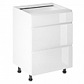 Spodní skříňka, bílá/bílá extra vysoký lesk HG, AURORA D60S3