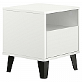 Noční stolek, bílá, BOGAN NEW 1S