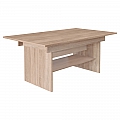 Jídelní/konferenční rozkládací stůl, dub sonoma, 120/160x70 cm, LAVKO NEW