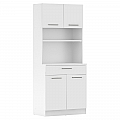 Čtyřdveřový kredenc, bílá, DOMIS NEW