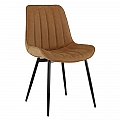 Židle, ekokůže hnědá camel/černá, Hazal