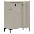 Komoda, šedohnědá Taupe/dub silverjack, DOMCA 2D1S
