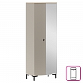 Skříň se zrcadlem, šedohnědá Taupe/dub silverjack, DOMCA 2D