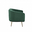 Designový 2-sed, tmavě zelená Velvet látka/gold chrom-zlatý, BAGY