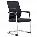 Zasedací židle, černá/chrom, SALMAN