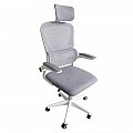 Kancelářské křeslo, šedá/bílá, FERIS