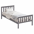 Postel s roštem, šedá, 90x200, ANATRA