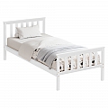 Postel s roštem, bílá, 90x200, ANATRA