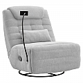 Luxusní otočné křeslo, houpací, světle šedá, UMBRO
