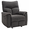Relaxační křeslo, tmavě šedá/světle šedá, NADER