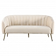 Designový 3-sed, béžová Velvet látka/gold chrom-zlatý, BAGY