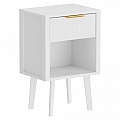 Noční stolek, bílá, TOBI
