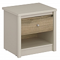 Noční stolek, kašmír/dub evoke, KAROS 1S