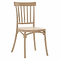 Stohovatelná židle, světle hnědá, SAZEN NEW