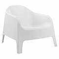 Stohovatelné křeslo, bílá, plast, SOKRA NEW