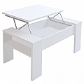 Konferenční stolek, bílá, PULA