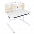 Rostoucí psací stůl, přírodní/bílá, ADAN