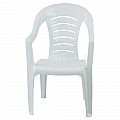 Zahradní stohovatelné křeslo, bílá, KESIA