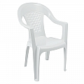 Zahradní stohovatelné křeslo, bílá, MEDRO