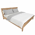 Manželská postel, 180x200, masivní dřevo, přírodní, KIMIA