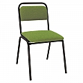 Zasedací židle, stohovatelná, zelená, VISITOR