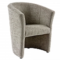 Klubové křeslo, šedobéžová Taupe látka Coral, CUBA