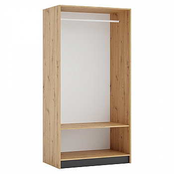 Korpus skříně 100, věšákový, dub artisan, KREO