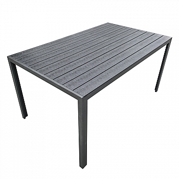 Zahradní stůl, hliník, černá, ZINAN