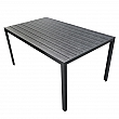 Zahradní stůl, hliník, černá, ZINAN