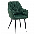 Designové křeslo, tmavě zelená Velvet látka, VERIO NEW