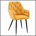 Designové křeslo, žlutá Velvet látka, VERIO NEW