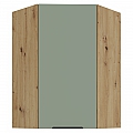 Horní rohová skříňka, aquamarine/dub artisan, ARSANY 60x60 GN-90 1F