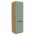 Skříňka na vestavnou chladničku, aquamarine/dub artisan, ARSANY 60 LO-210 2F